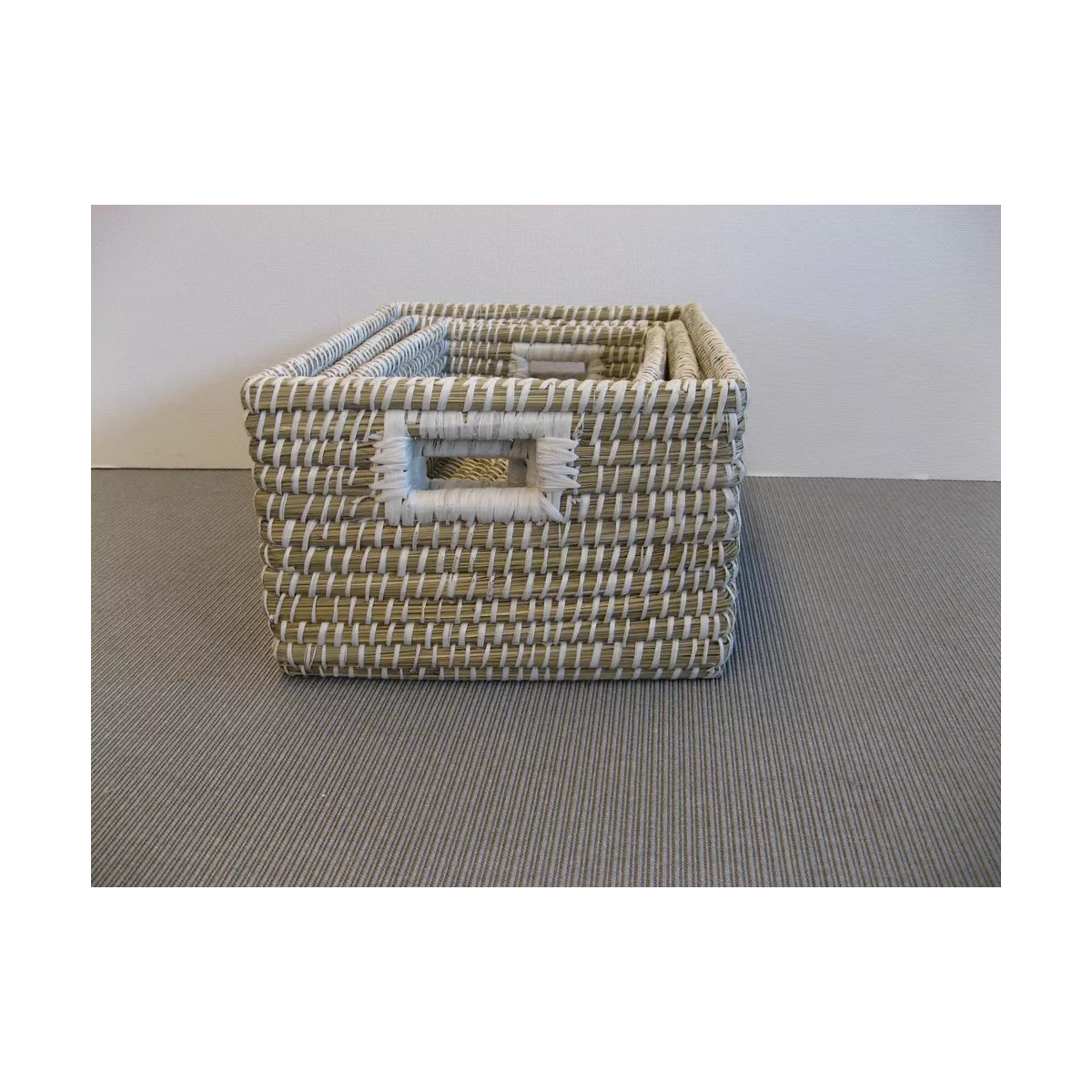 Casier en Jonc rectangulaire 40x30
