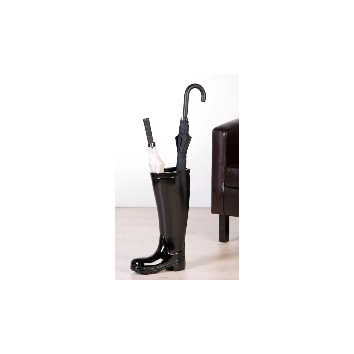 Porte Parapluies Botte Noire