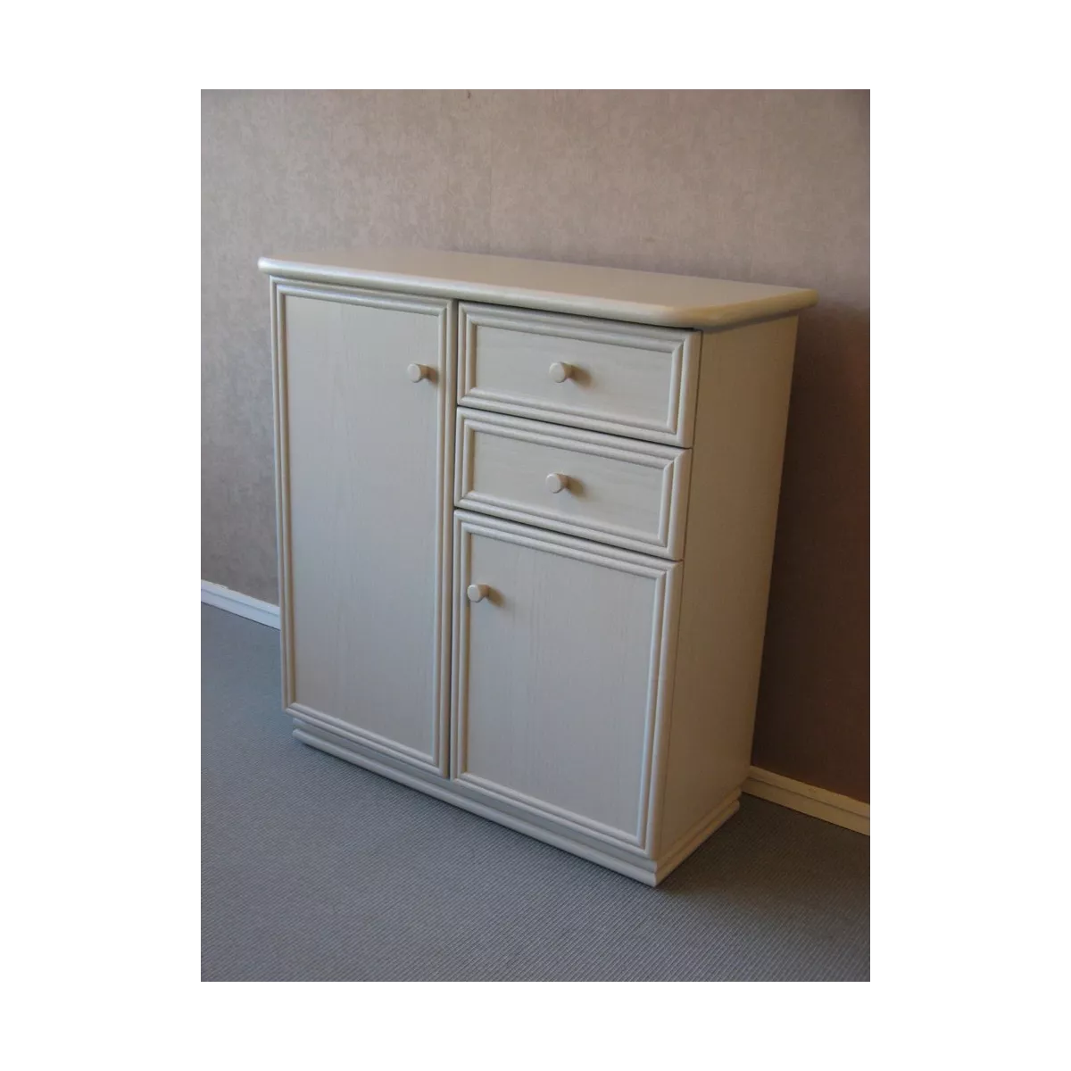 Meuble Delos 87x39 : 2 Portes et 2 Tiroirs Perla