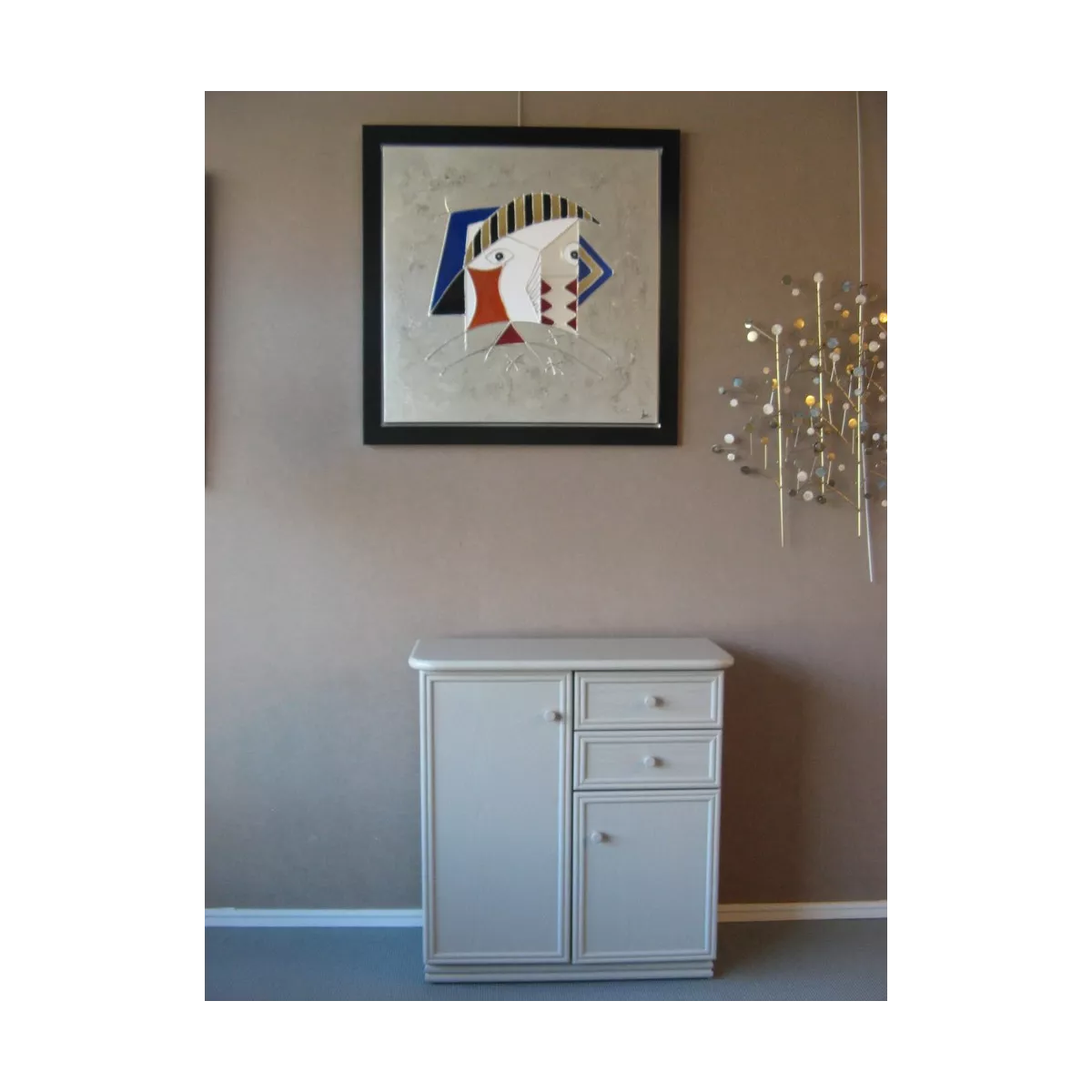 Meuble Delos 87x39 : 2 Portes et 2 Tiroirs Perla