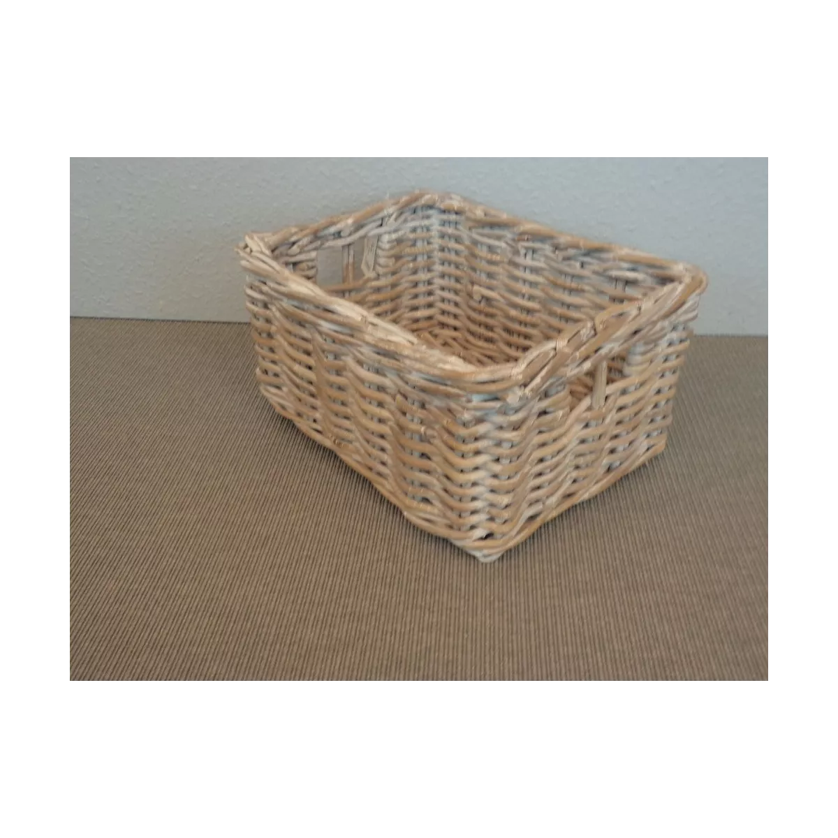 Casier Rotin Blanc Essuyé 38x30