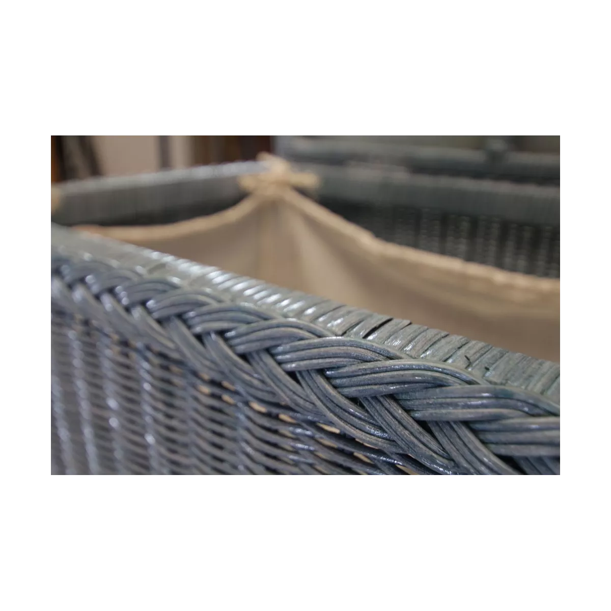 Panière à Linge Rectangulaire GM Bleue