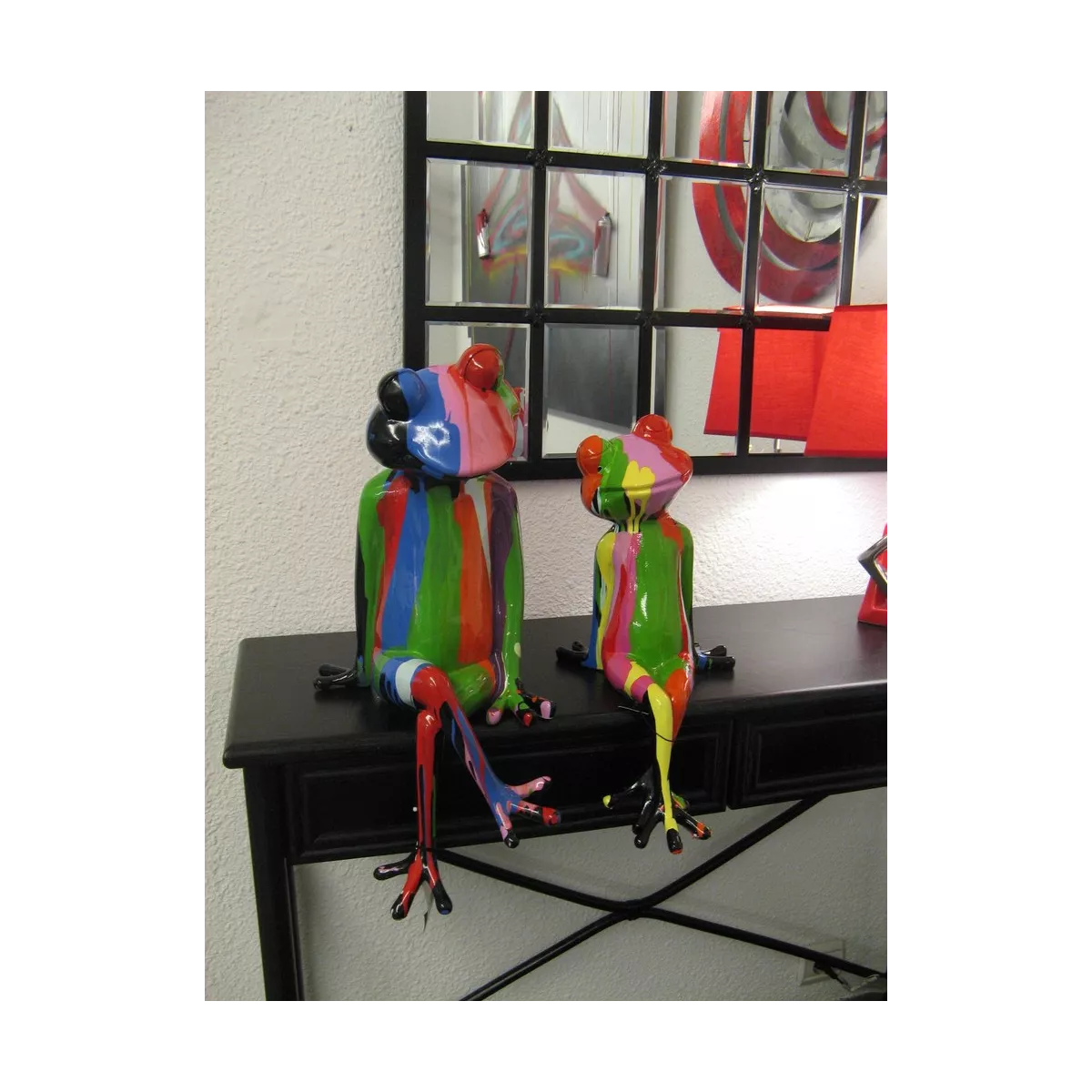 Statue Grenouille H 56 cm Coloré