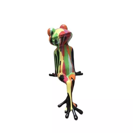Statue Grenouille H 45 cm Colorée