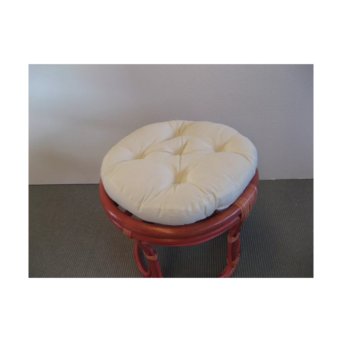 Pouf en Rotin Rose