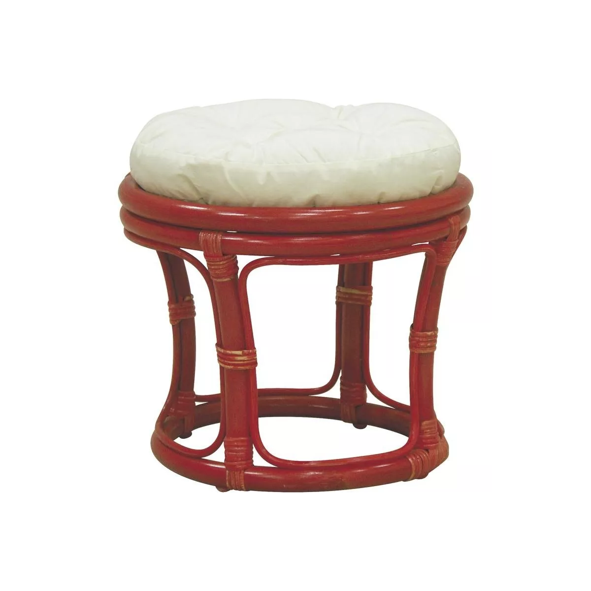 Pouf en Rotin Rose