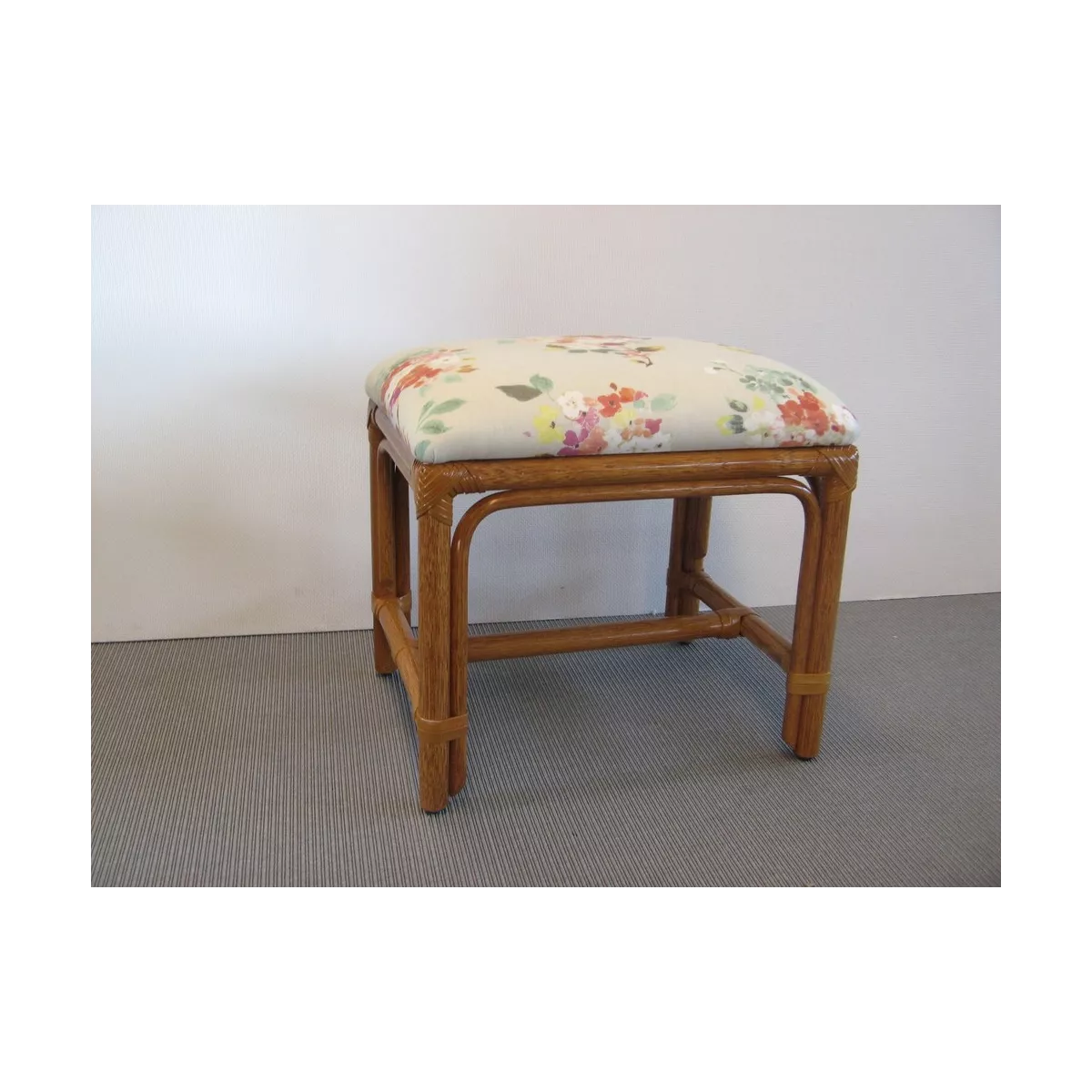 Pouf en Rotin Sydney Cannelle