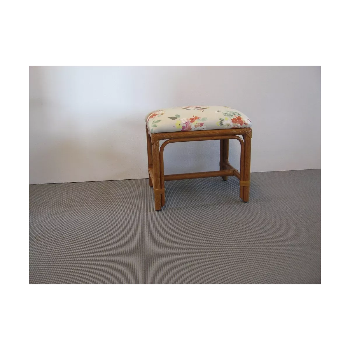 Pouf en Rotin Sydney Cannelle