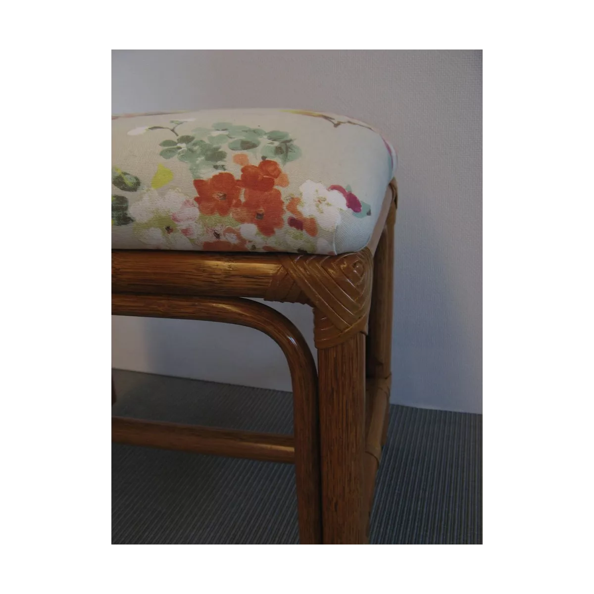 Pouf en Rotin Sydney Cannelle