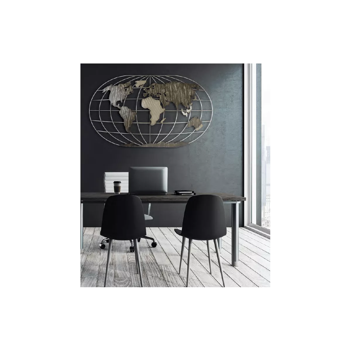 Décoration Murale Mappemonde 164x94