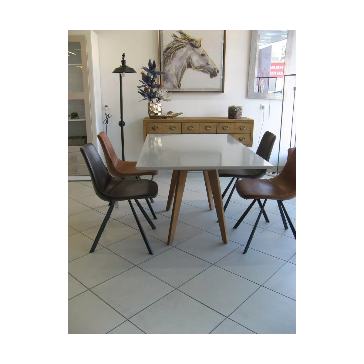 Table Geneve Grise 150x90