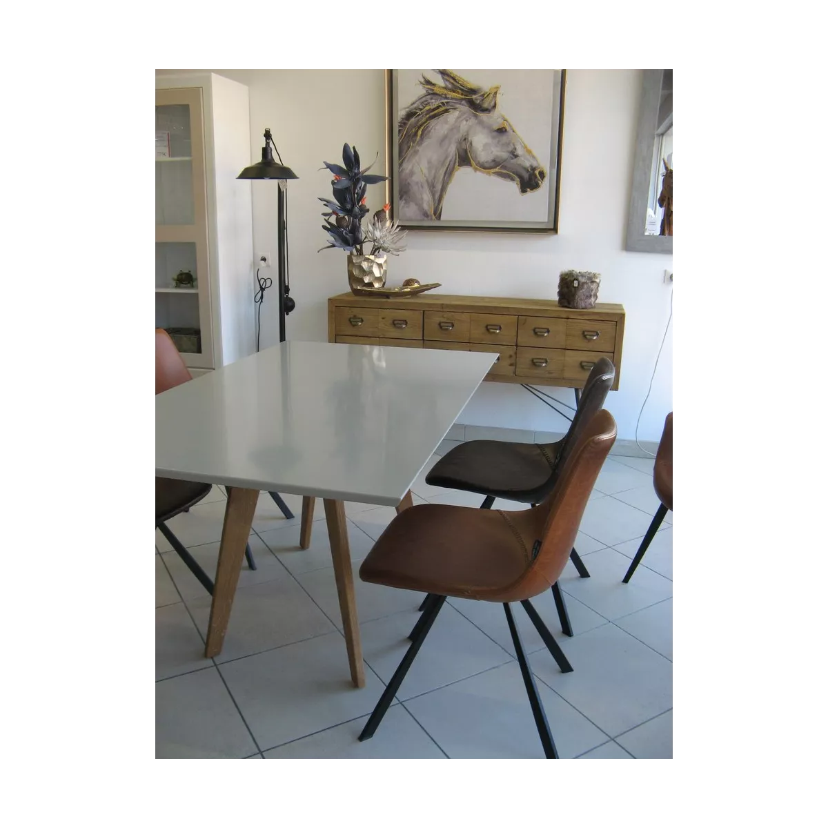 Table Geneve Grise 150x90