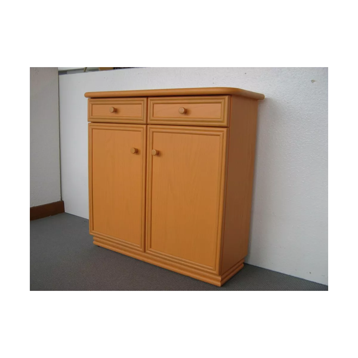 Meuble Zante 87x34 : 2 Portes et 2 Tiroirs Orange