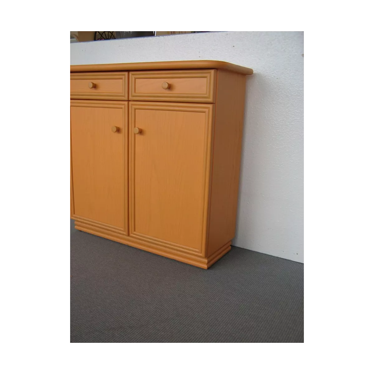 Meuble Zante 87x34 : 2 Portes et 2 Tiroirs Orange