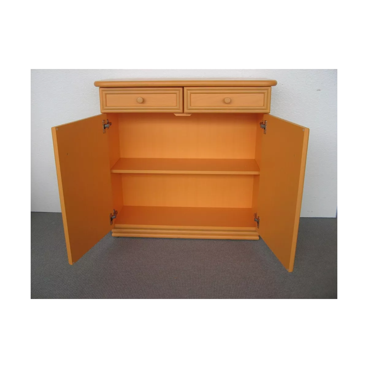 Meuble Zante 87x34 : 2 Portes et 2 Tiroirs Orange