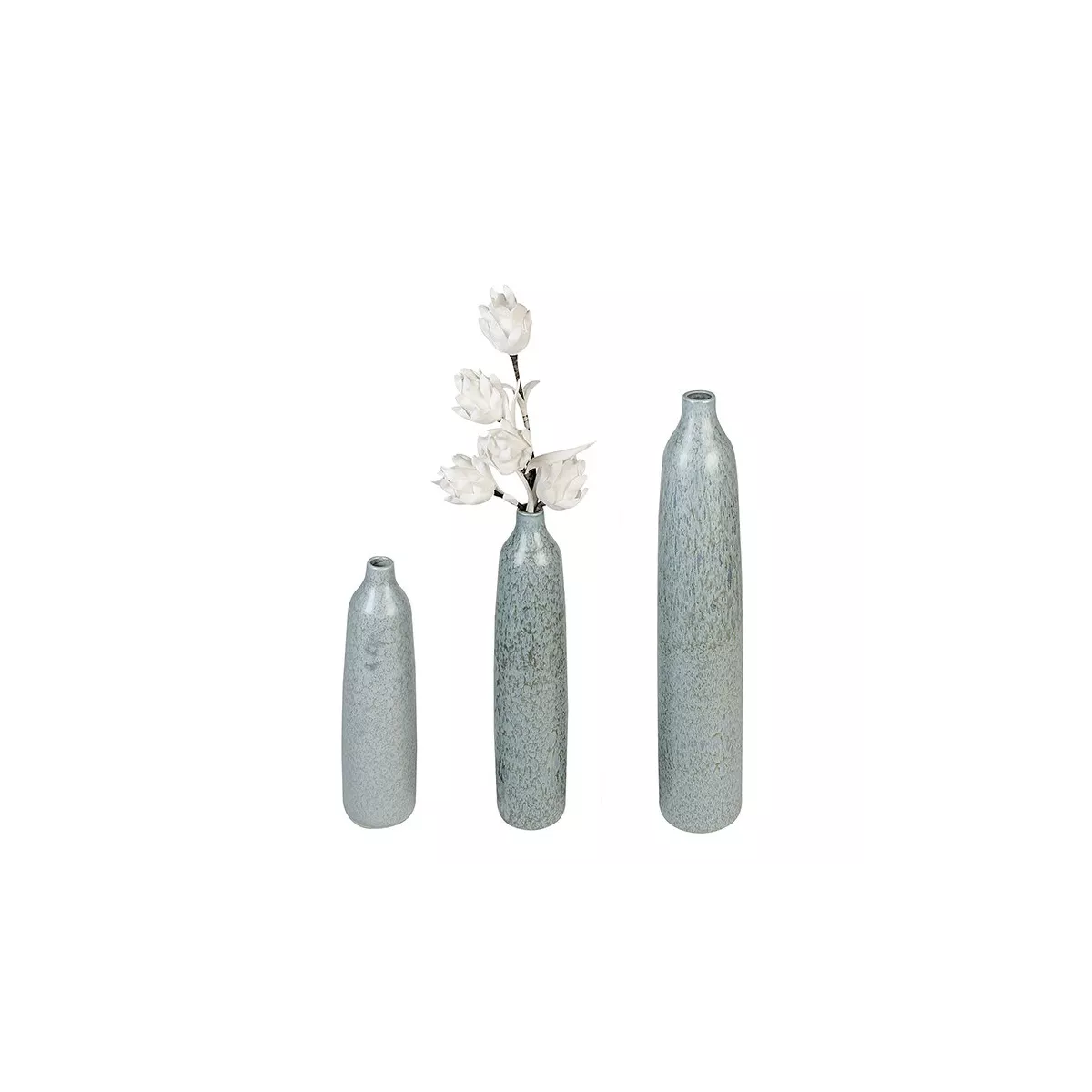 Vase Agia Bleu Verte H.50 cm