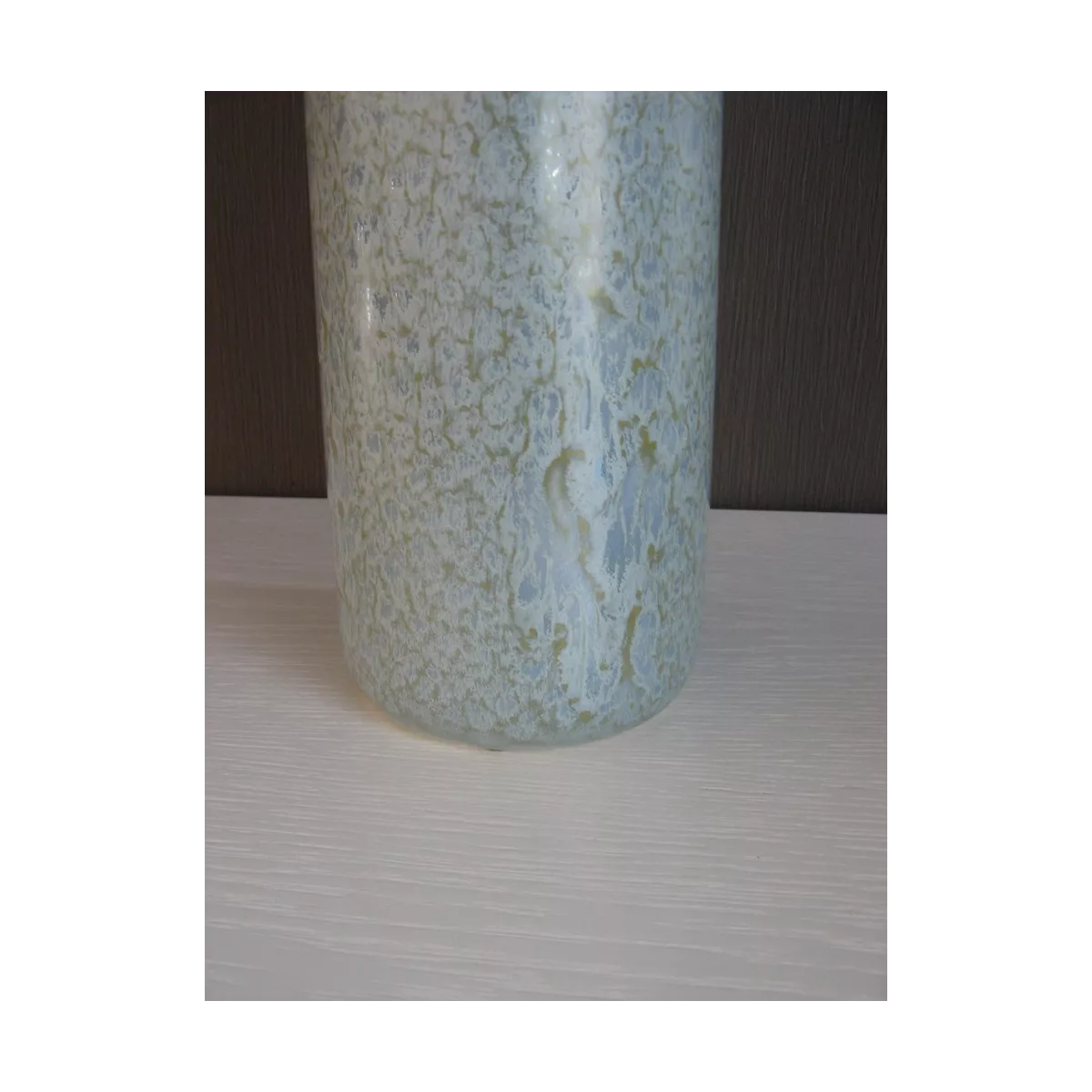 Vase Agia Bleu Verte H.50 cm