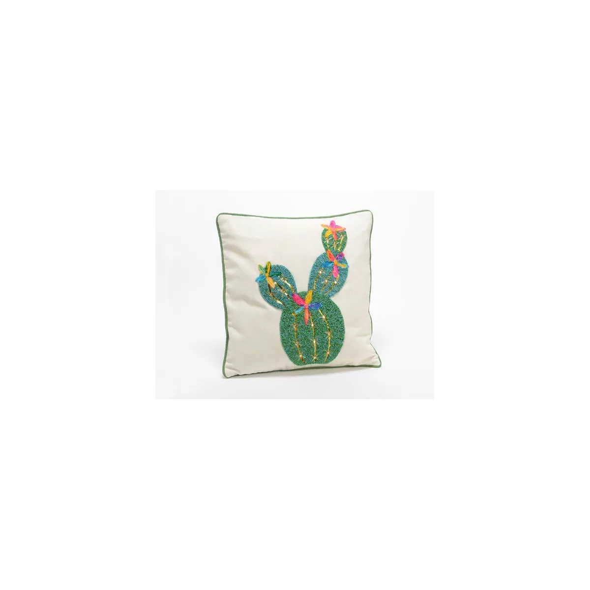 Coussin Cactus avec perles 40x40