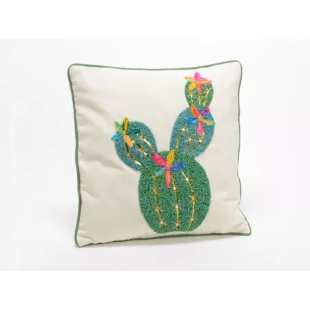 Coussin Cactus avec perles 40x40
