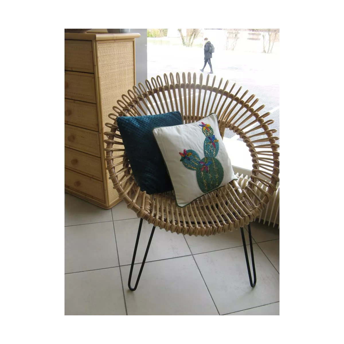 Coussin Cactus avec perles 40x40