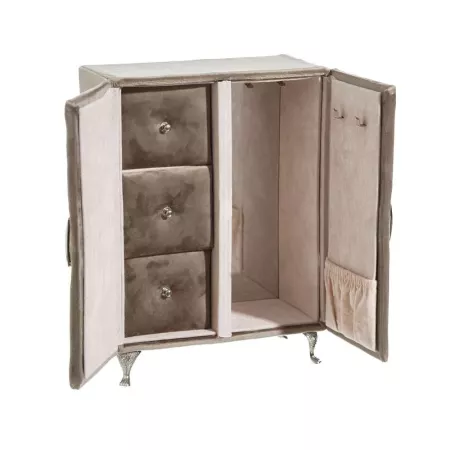 boite à bijoux coffret velours Beige