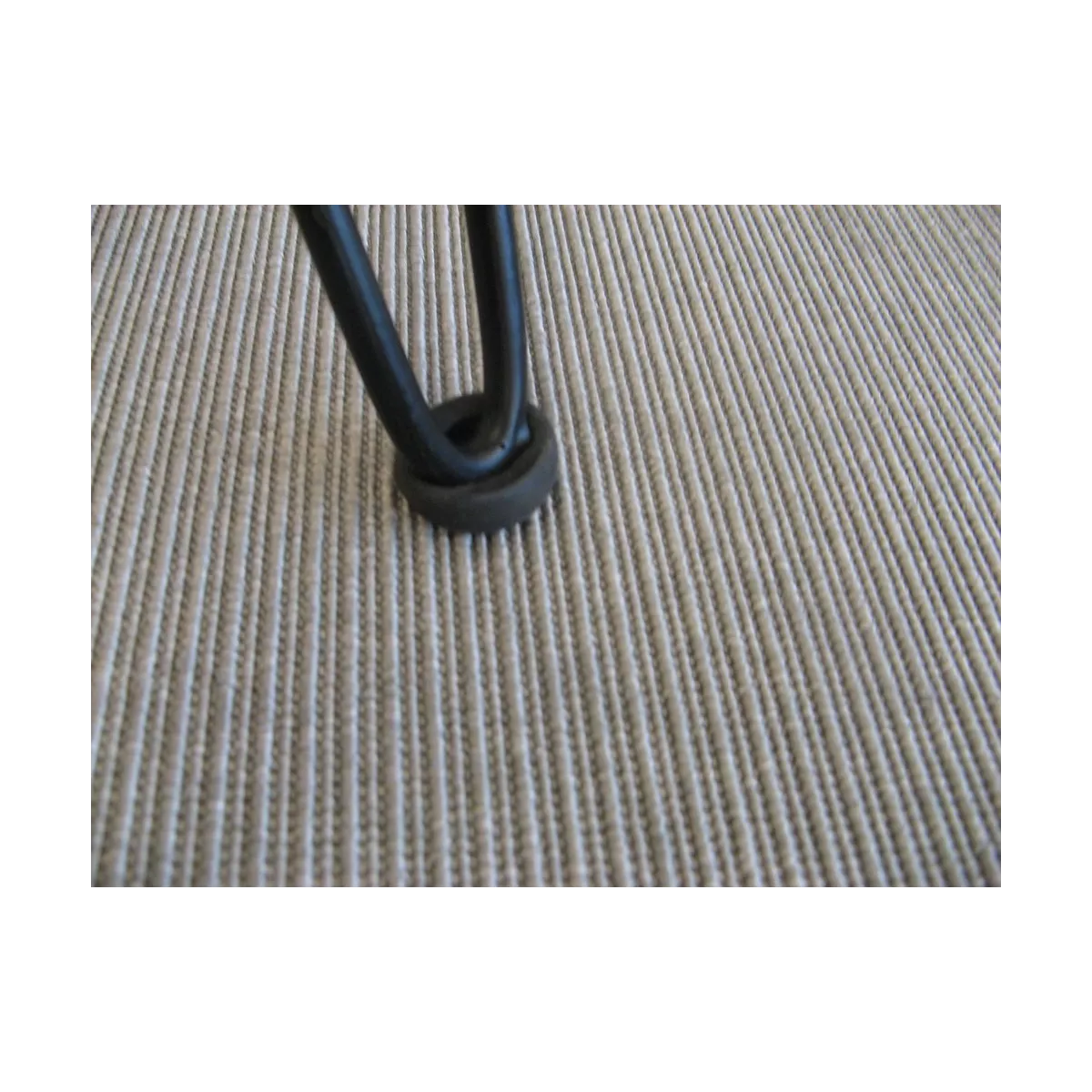 Chaise Barco Rotin Naturel et pieds métal noir