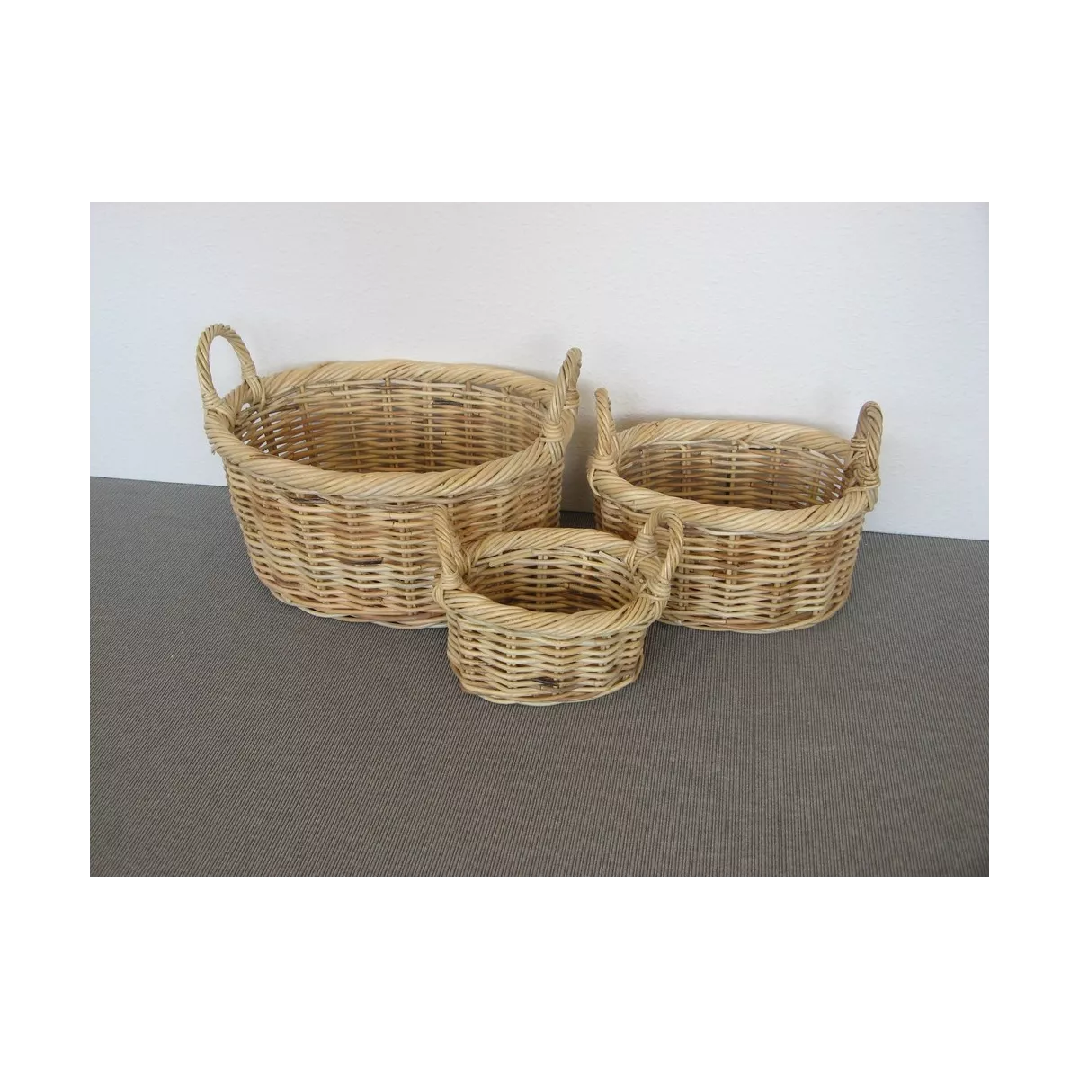 Corbeille Ovale Melody Rotin Naturel 50x40
