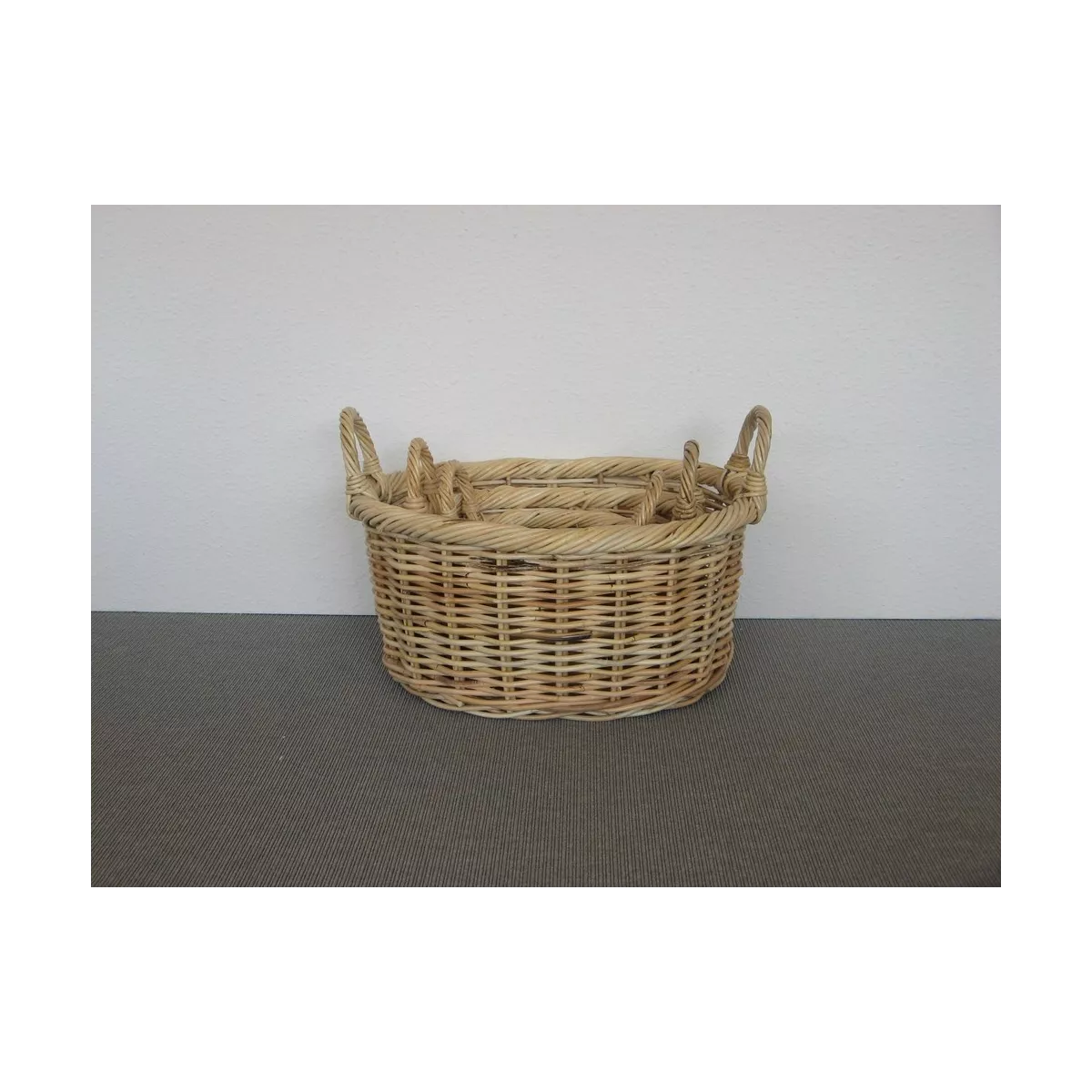 Corbeille Ovale Melody Rotin Naturel 27x20