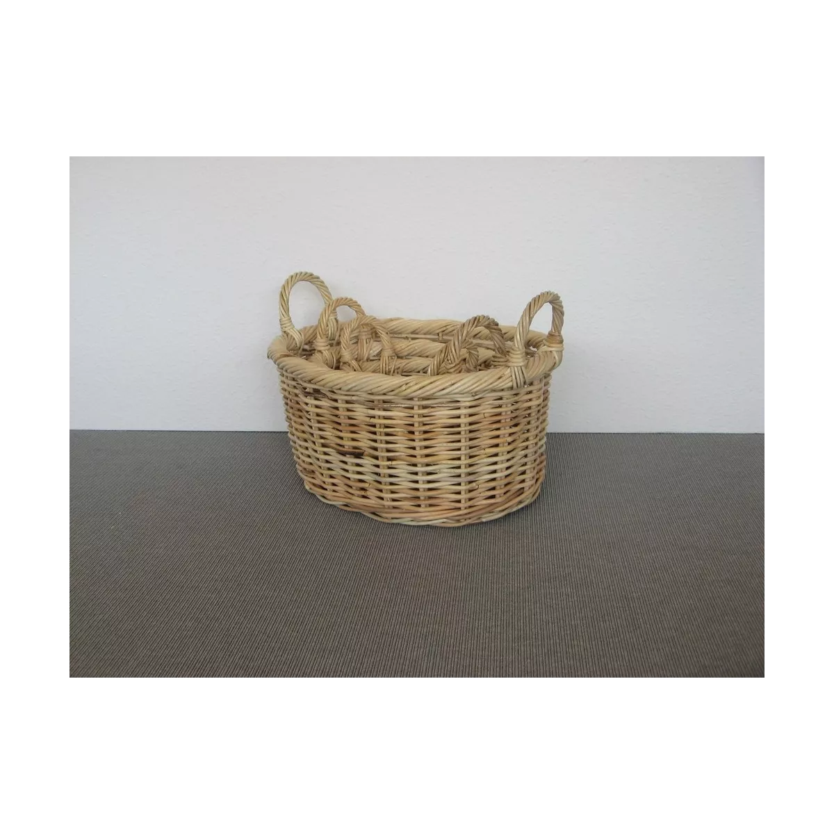 Corbeille Ovale Melody Rotin Naturel 27x20
