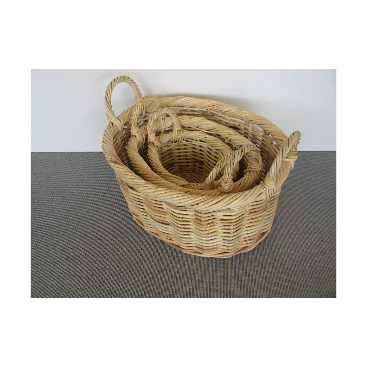 Corbeille Ovale Melody Rotin Naturel 27x20