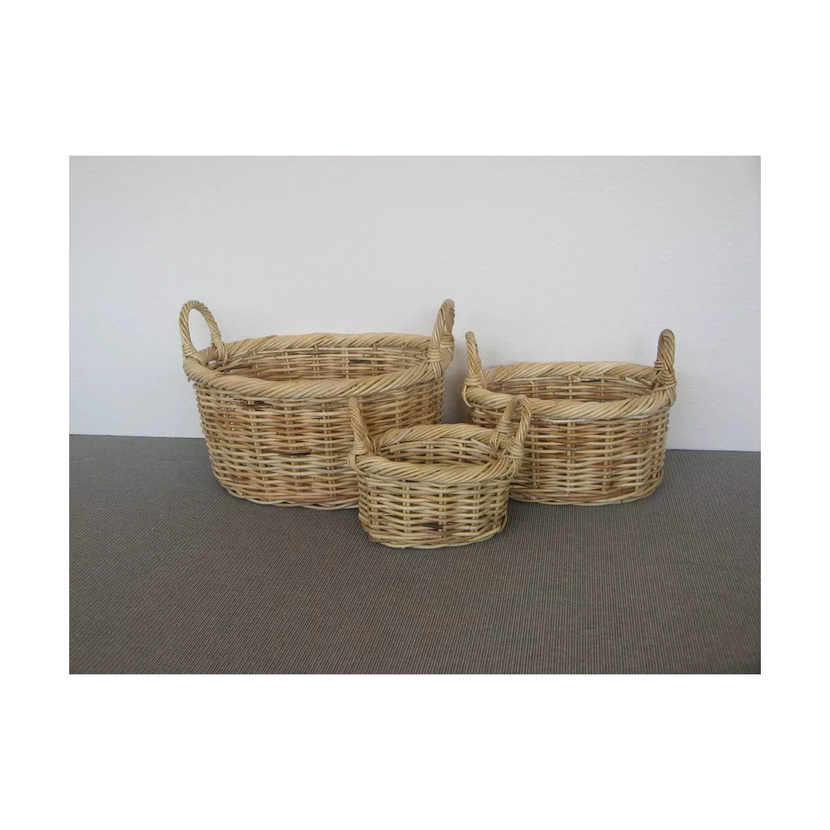 Corbeille Ovale Melody Rotin Naturel 27x20