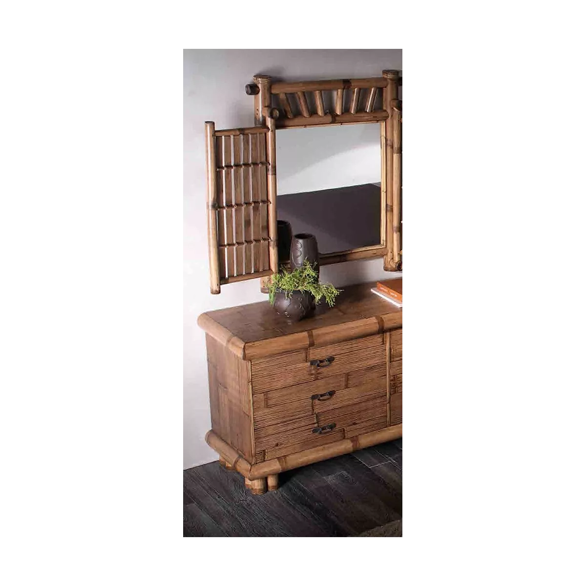 Miroir Bambou Fenetre
