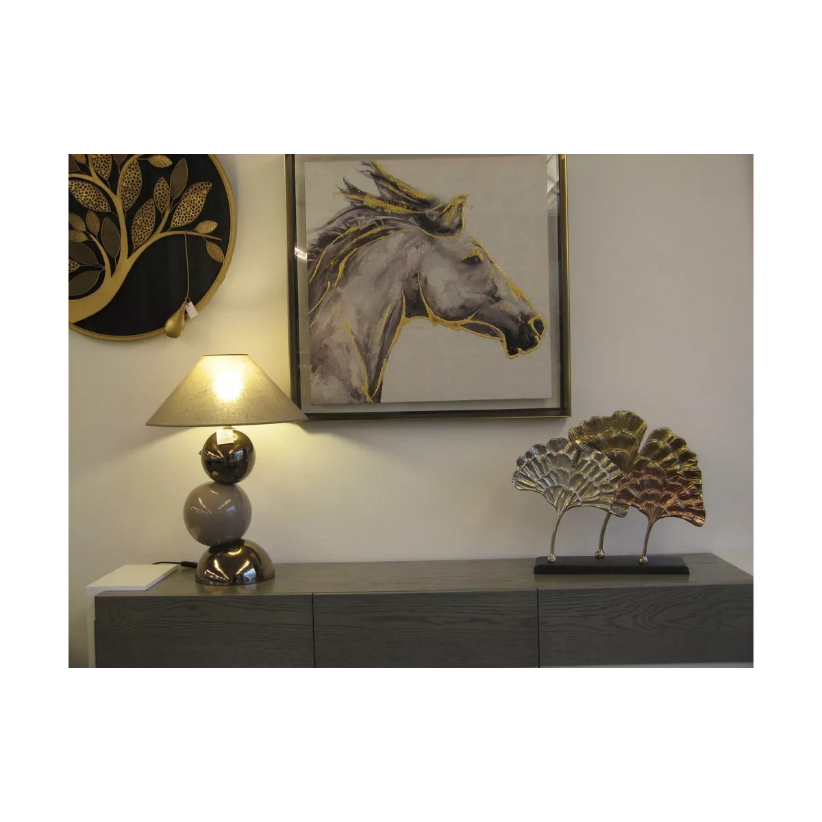 Figurine Aluminium Feuilles Ginkgo