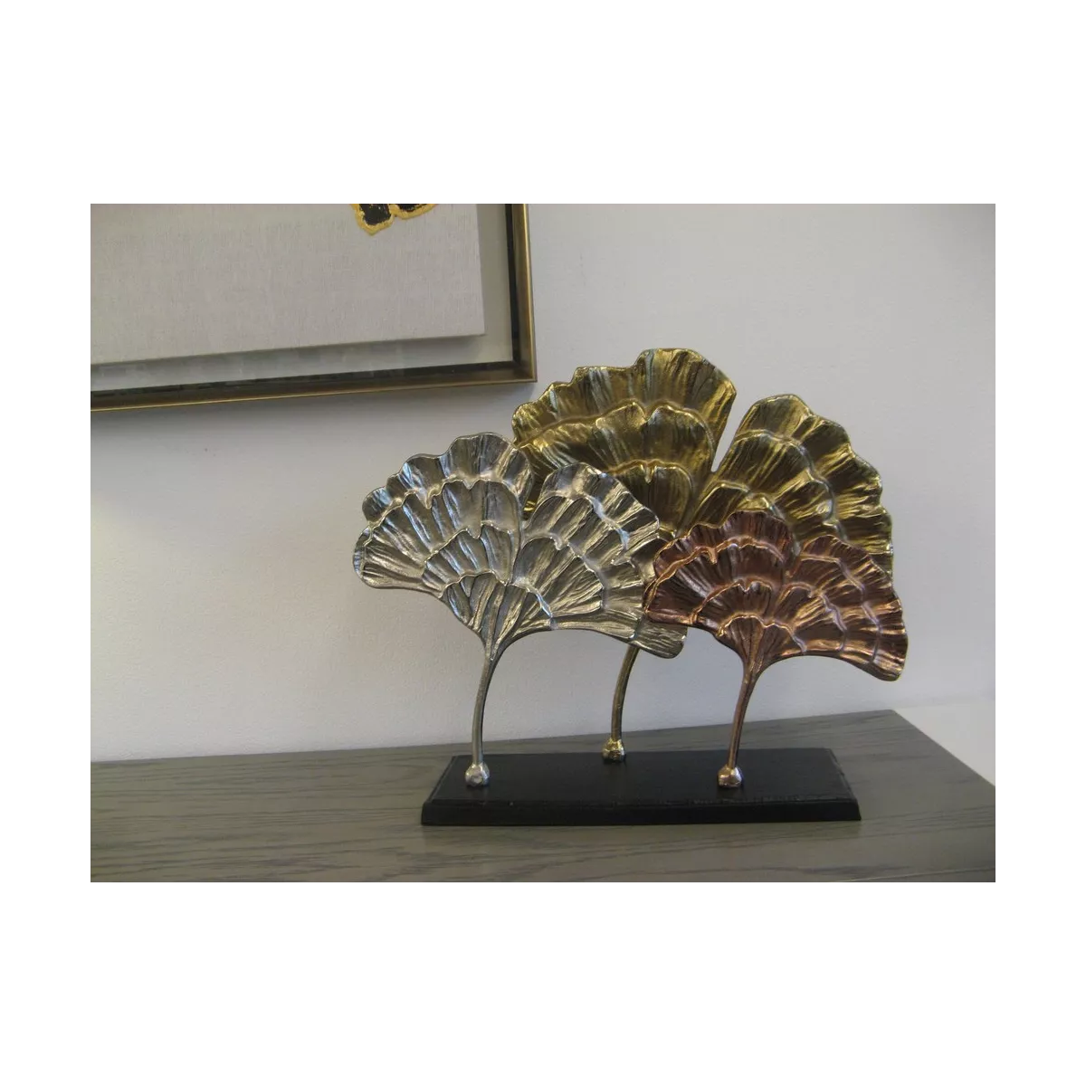 Figurine Aluminium Feuilles Ginkgo