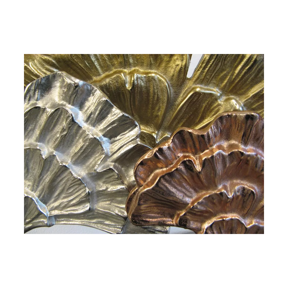 Figurine Aluminium Feuilles Ginkgo