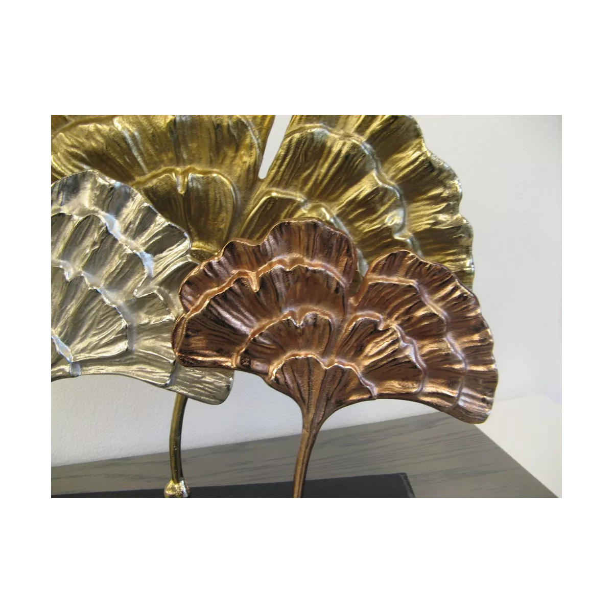 Figurine Aluminium Feuilles Ginkgo