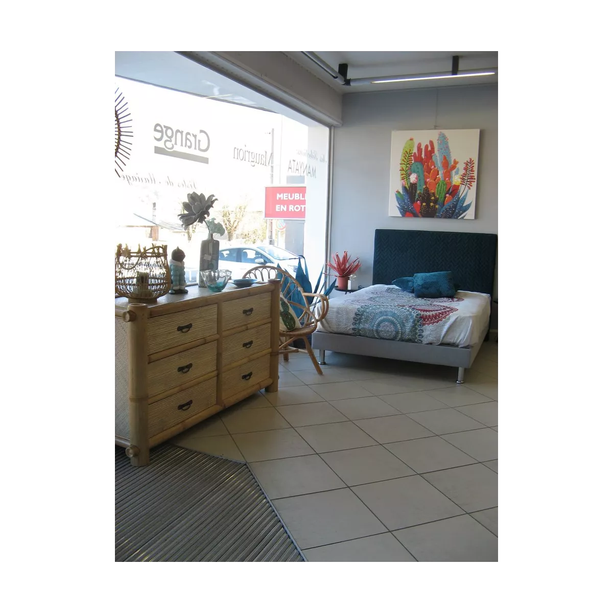 Tete de Lit en 160 Tissus Matelassé bleu