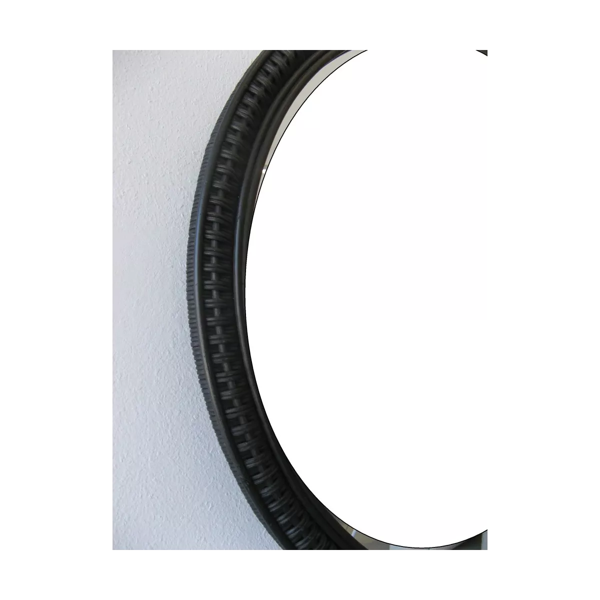 Miroir Rotin Noir 70x70