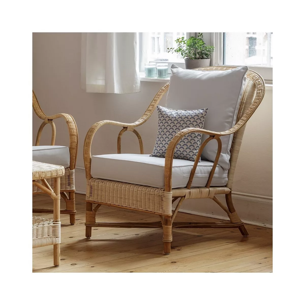 Salon Nantucket Rotin Naturel : Canapé+ 2 Fauteuils