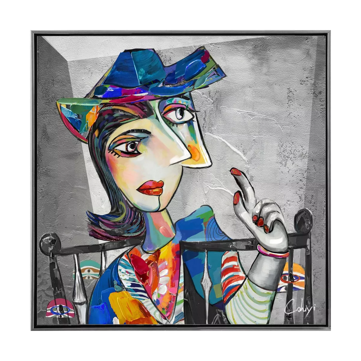 Tableau Picasso Tricôrne 60x60