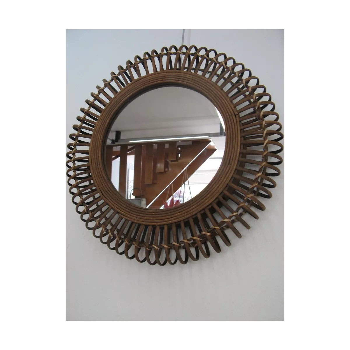 Miroir Verton 50X50 Rotin Naturel