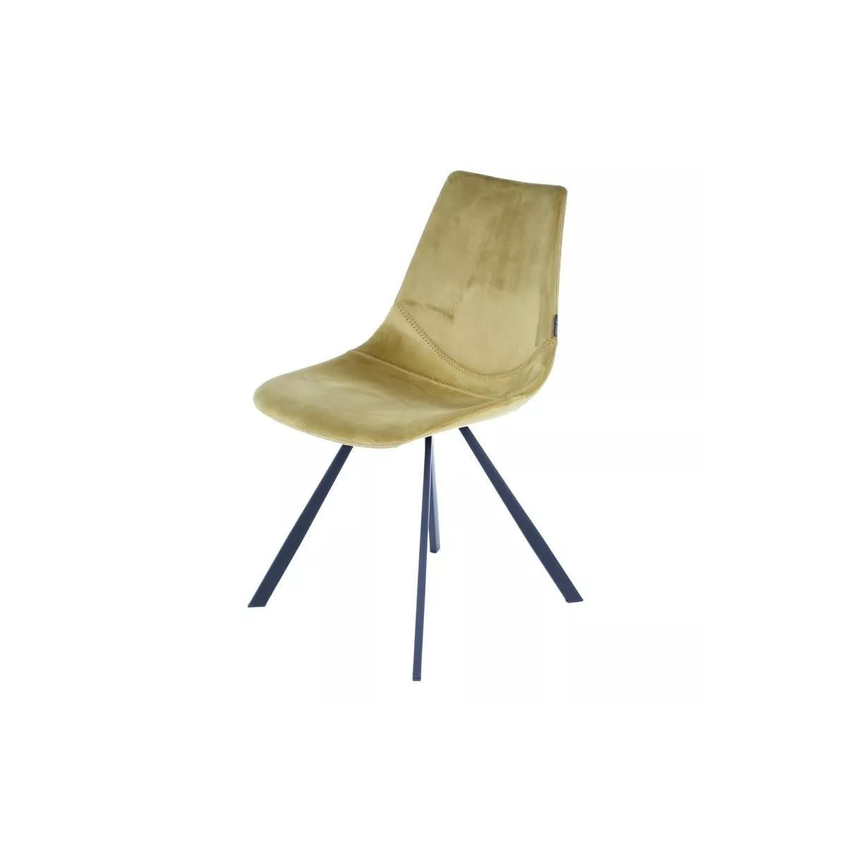 Chaise Happy Velours Moutarde