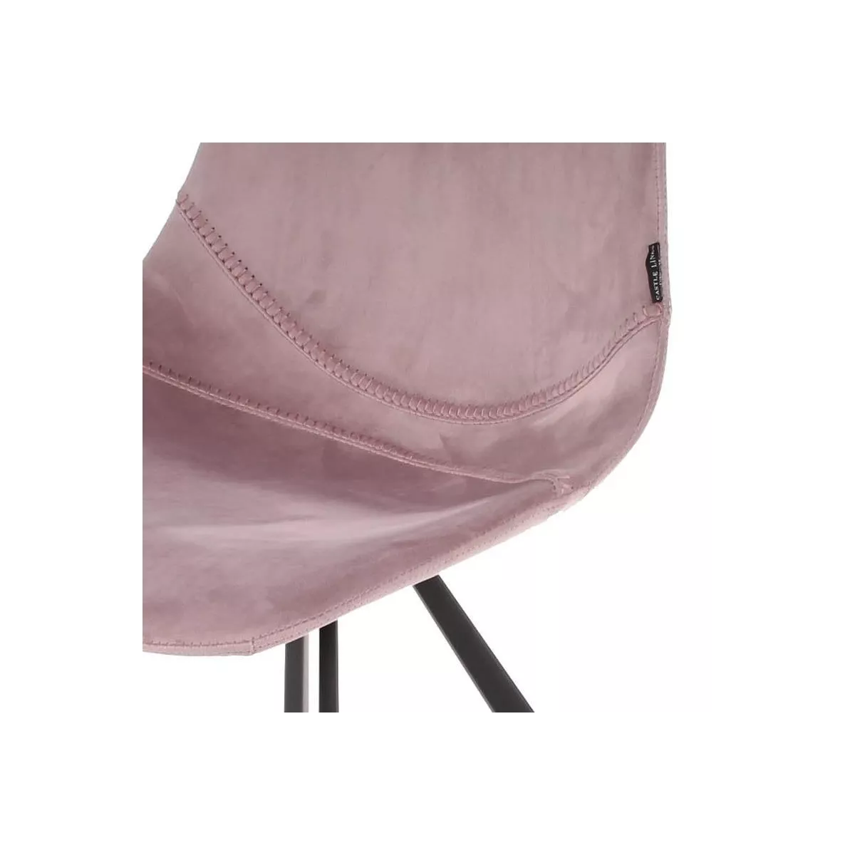 Chaise Happy Velours Rose