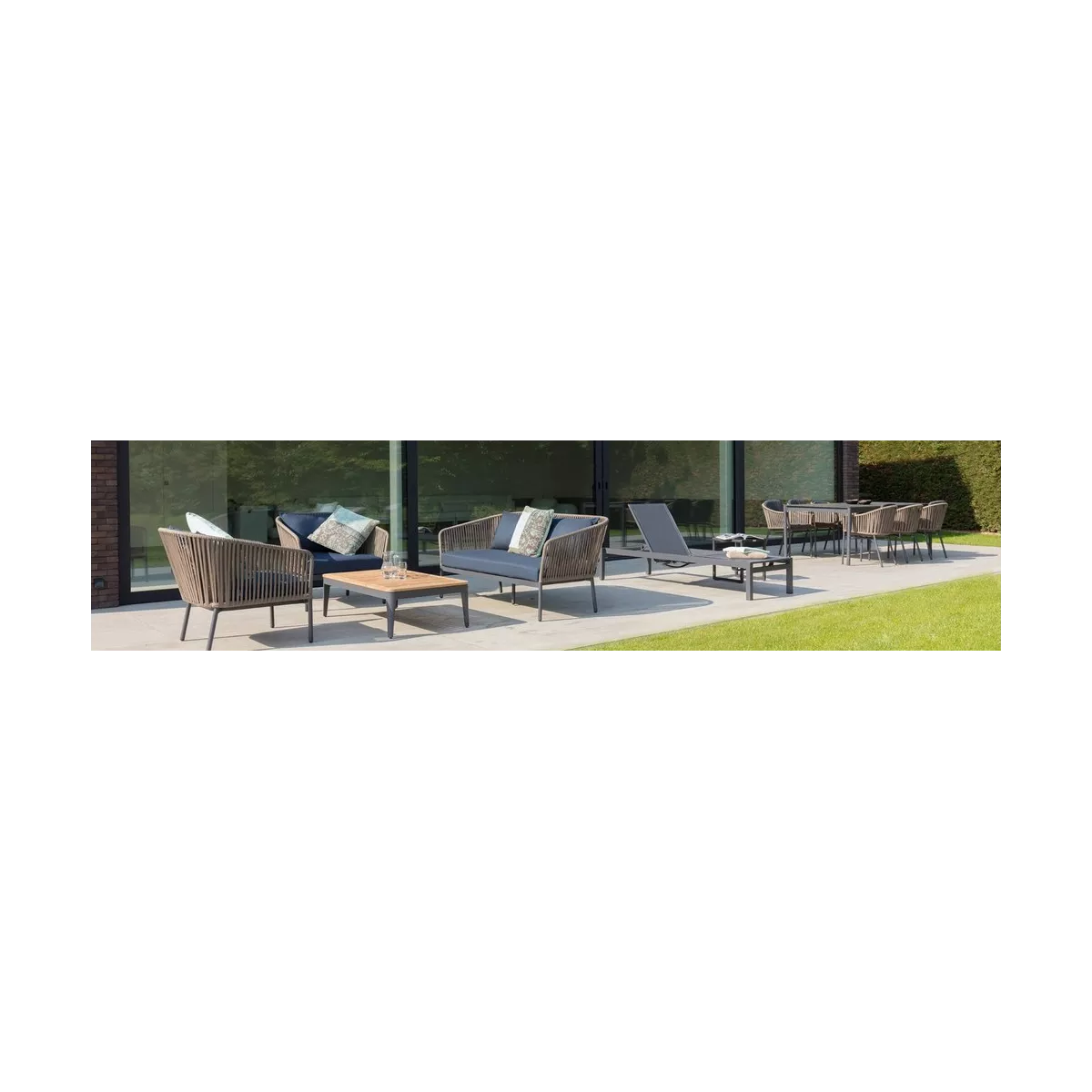 Salon Clavo : Canapé 2P + 2 Fauteuils
