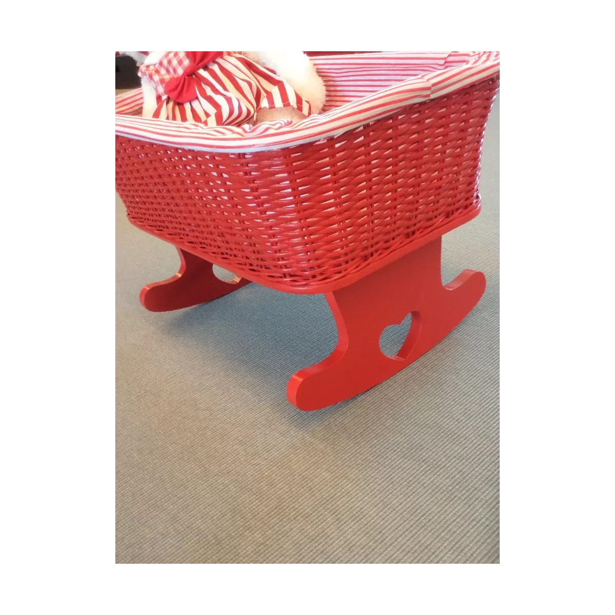 Berceau Rotin Rouge