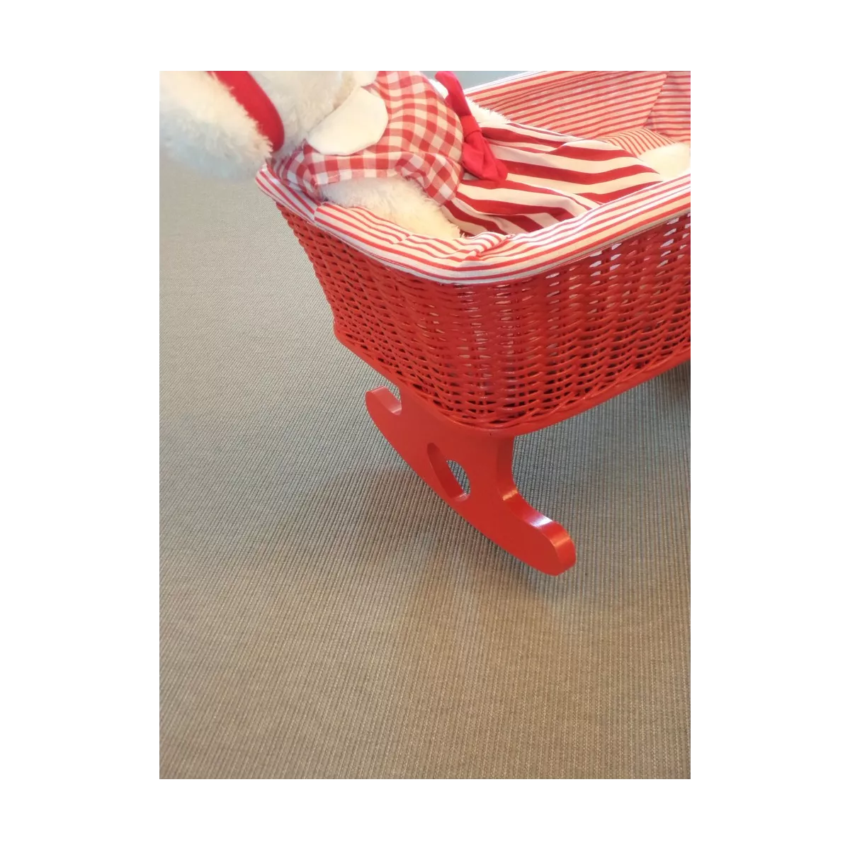 Berceau Rotin Rouge