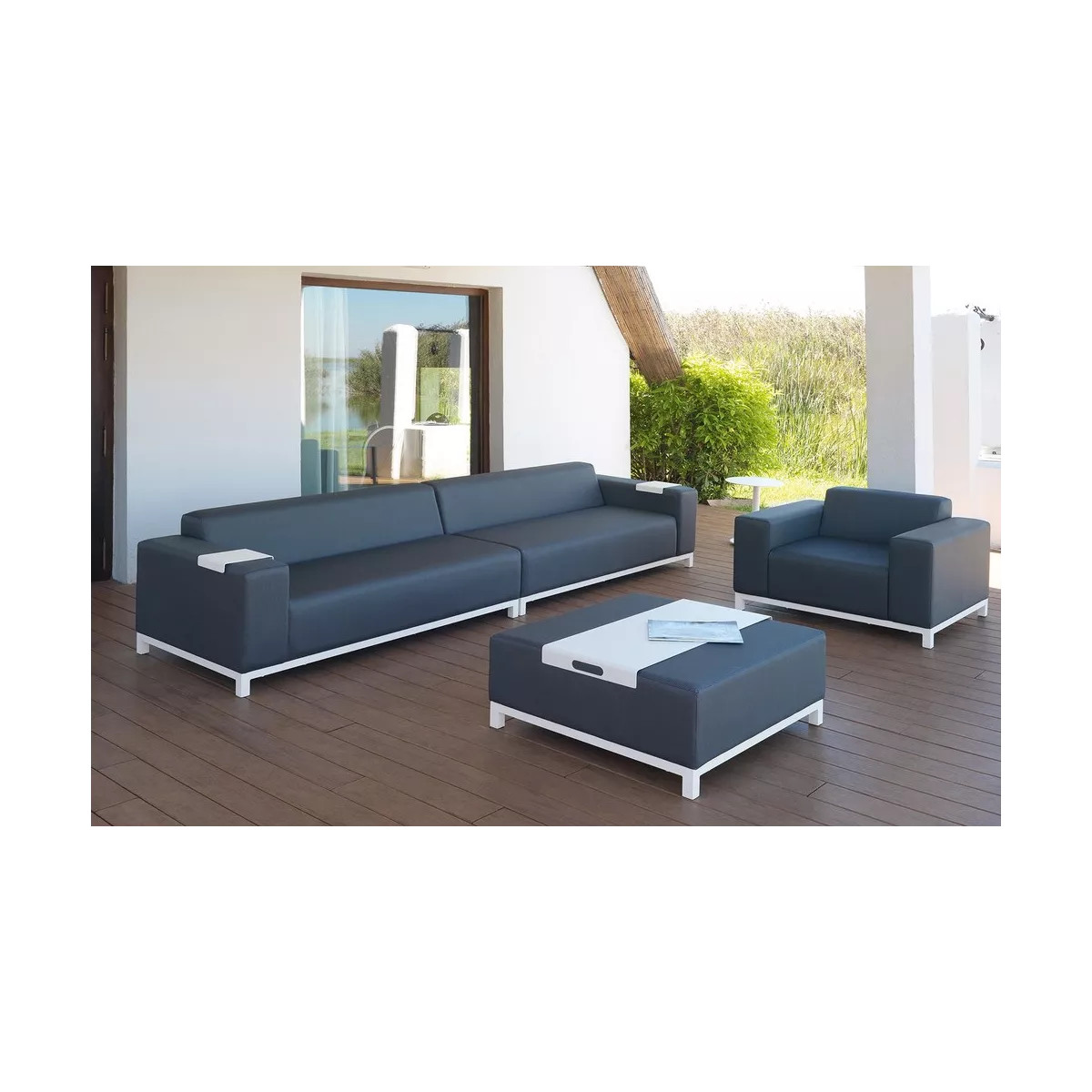 Canapé Sorrento Spécial Extérieur Aluminium et textilene