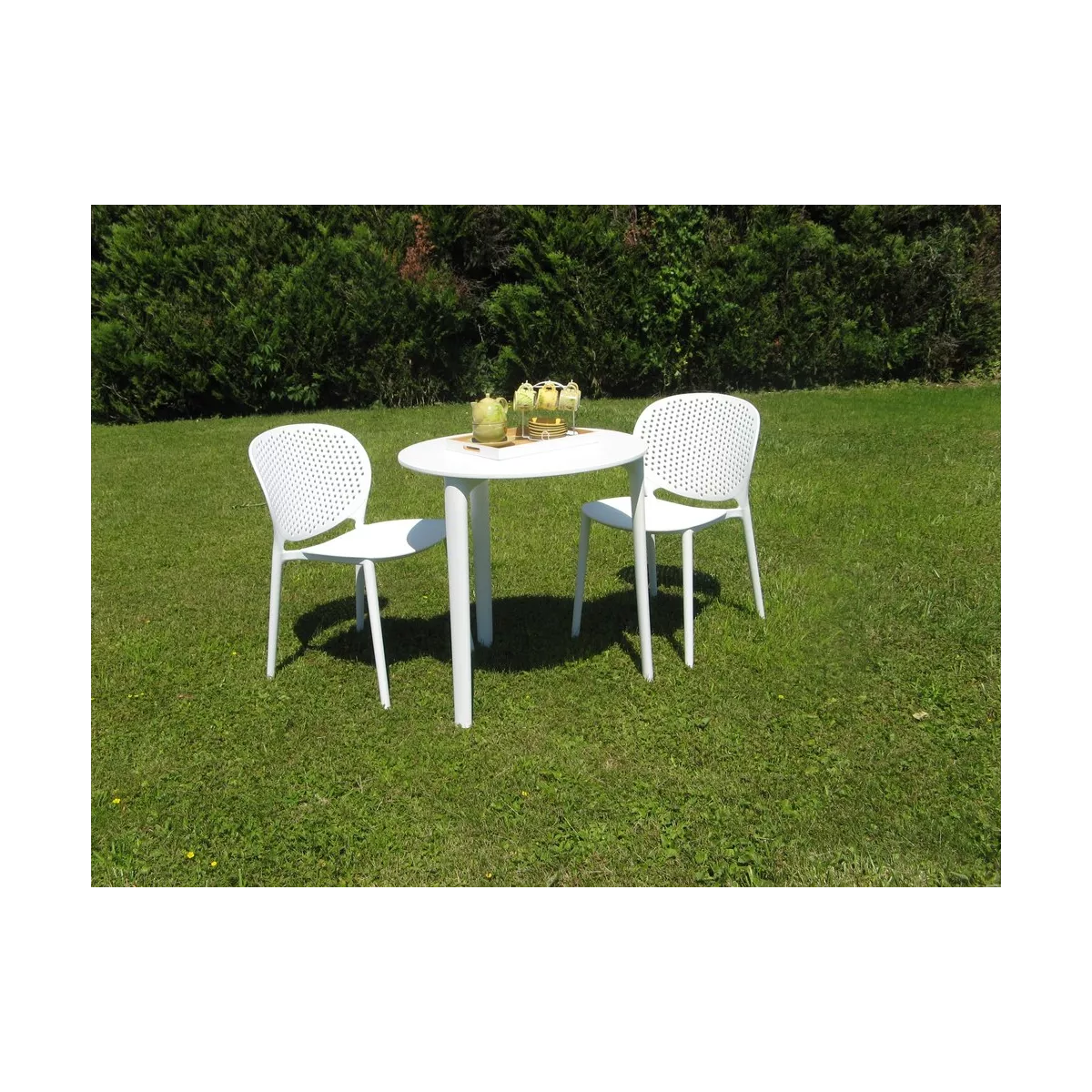 Chaise  Malta en Résine Blanche