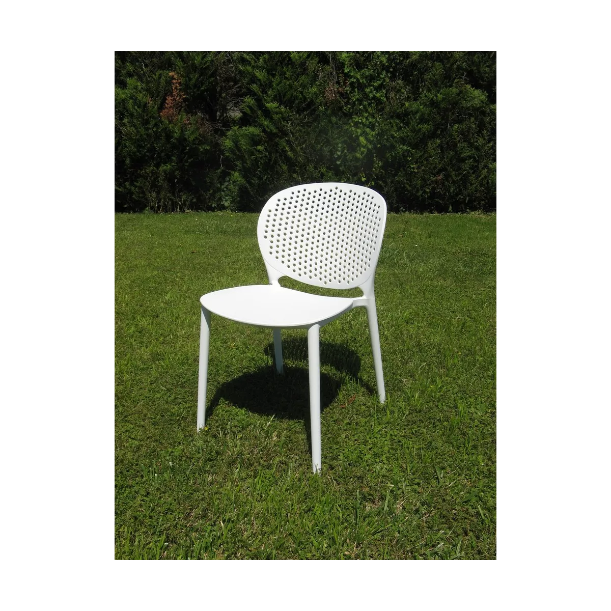 Chaise  Malta en Résine Blanche