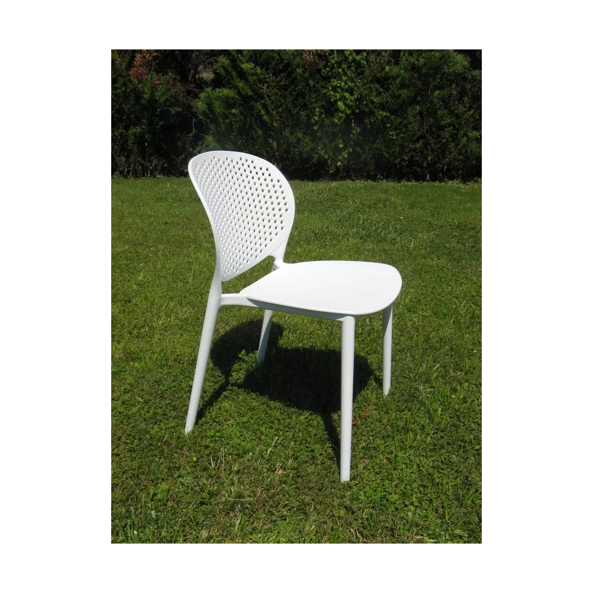 Chaise  Malta en Résine Blanche